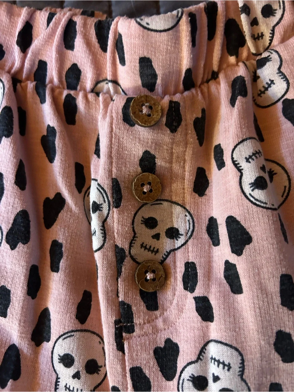 Jessica Simpson Pink and Black Skull Print Set